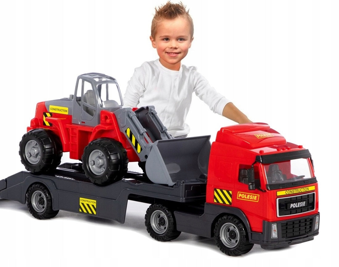 Large Solid Truck Kit with Semitrailer Tir Tow Truck + Functional Loader
