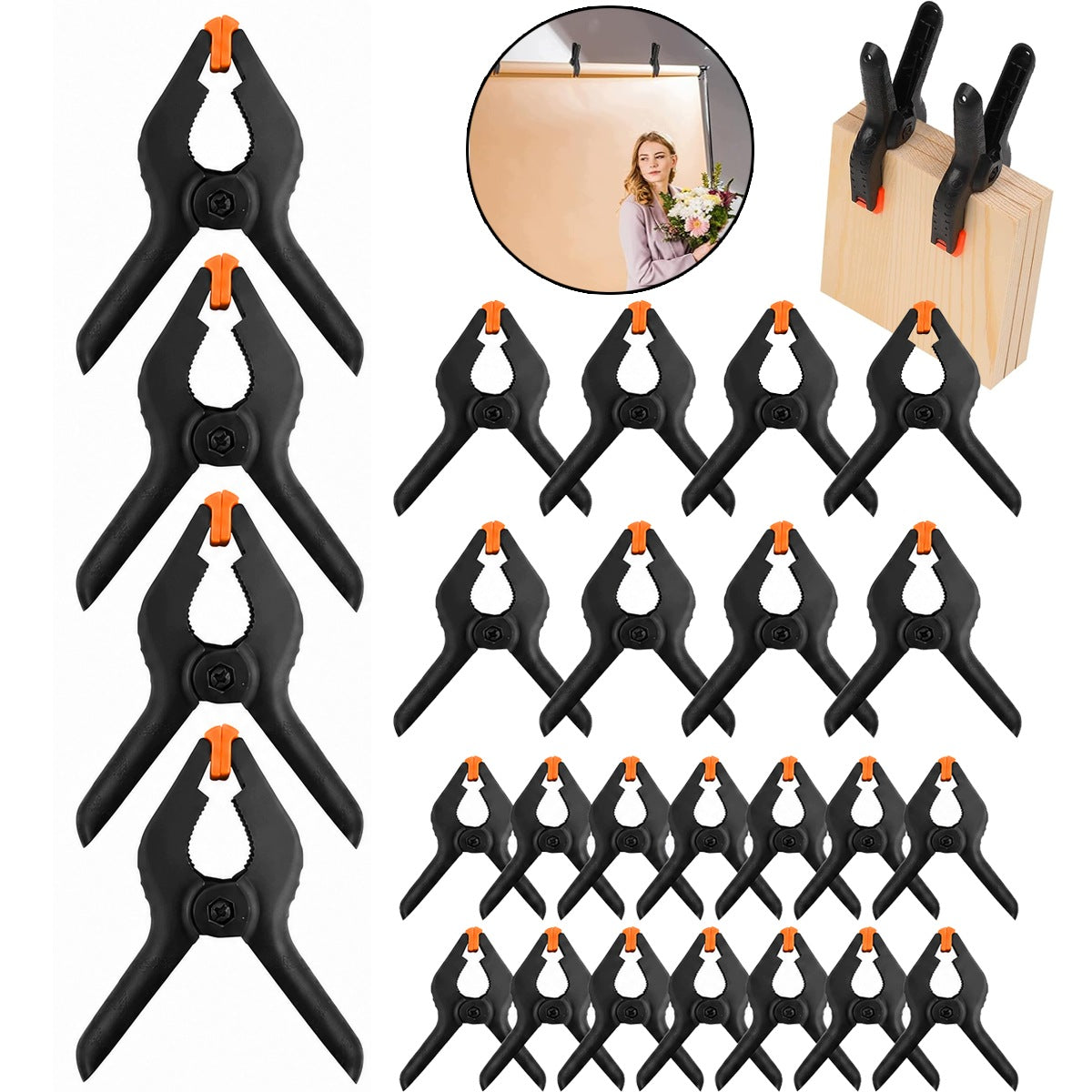Large Studio Clip Frog for Background Strong 26pcs