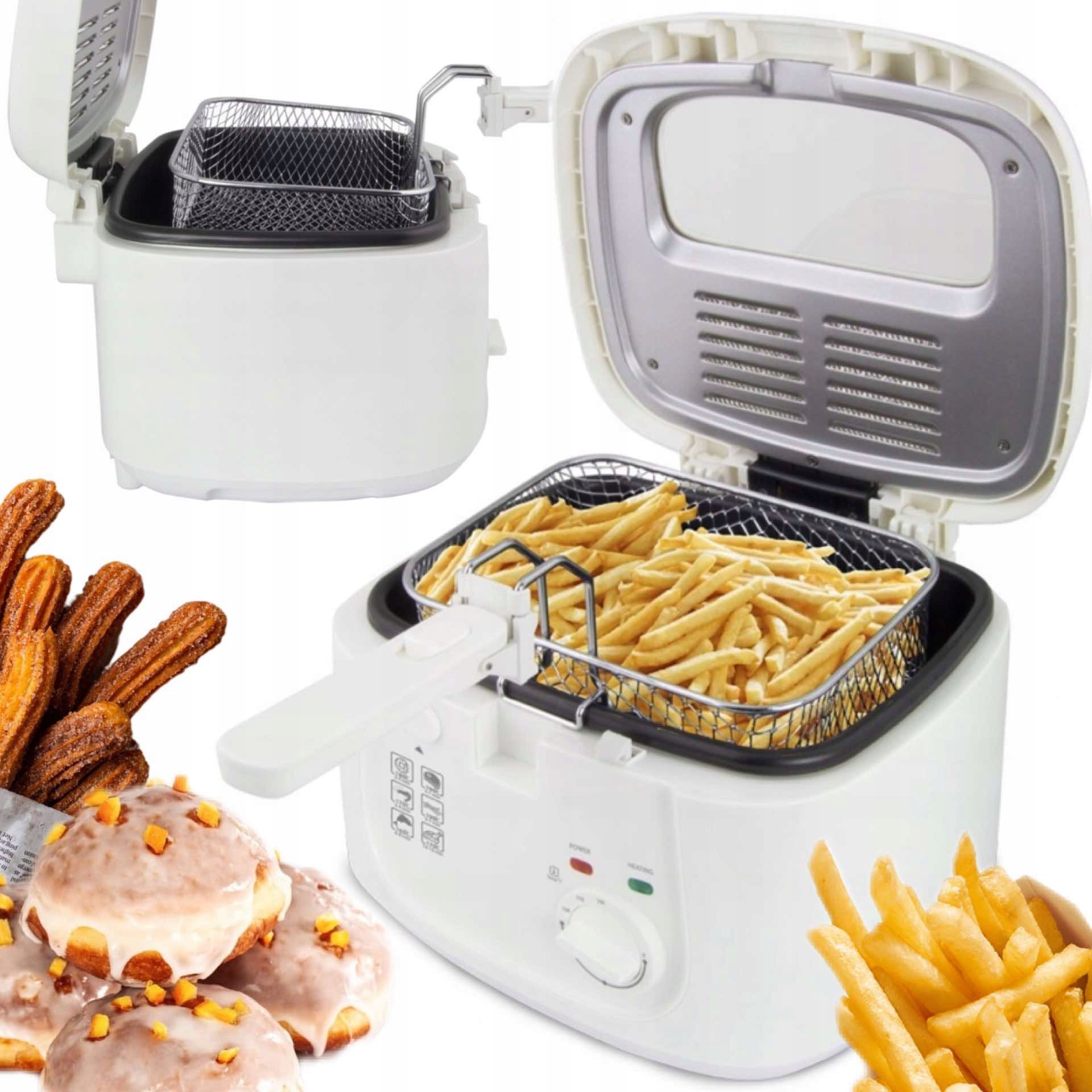 Large TRADITIONAL OIL FRYER for chicken fries donuts 1800W 2,5L