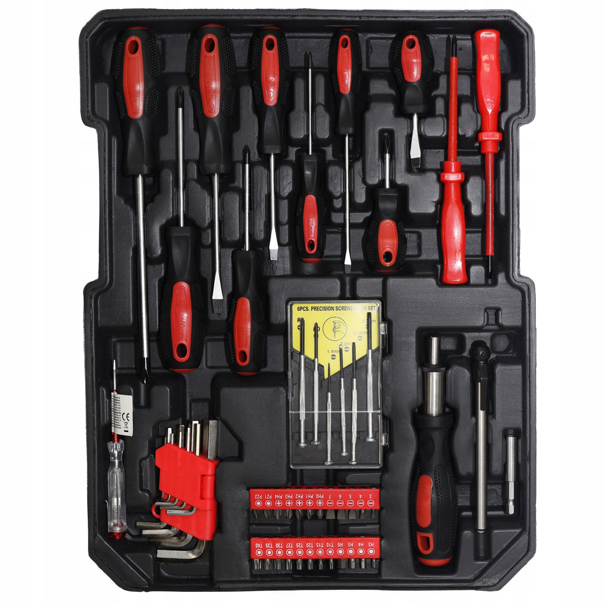 Large Tool Set Metal Case with Wheels Tools 189 Elements Manufacturer code H-077