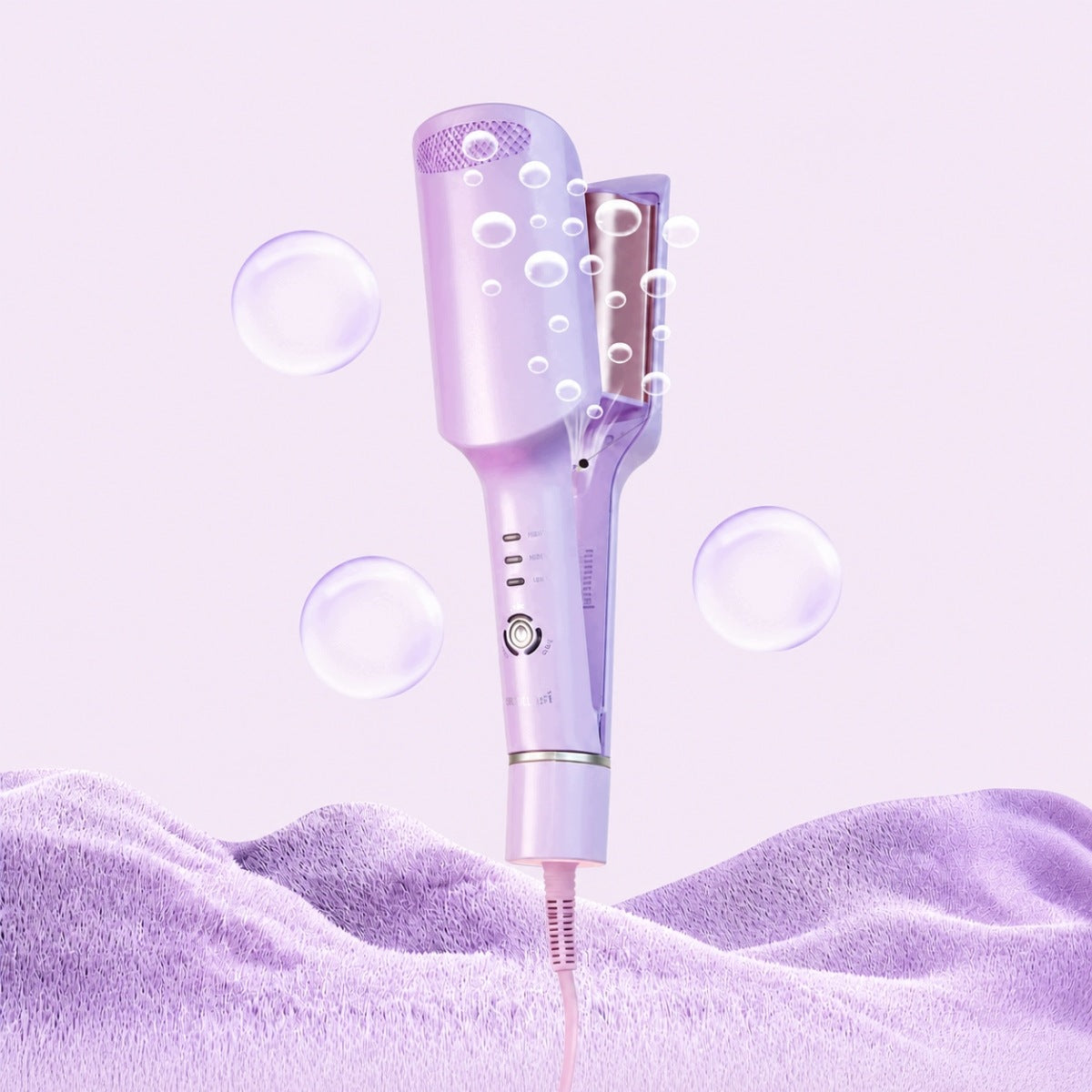 Large Wave Curler Professional Roll Portable Hair Inverter 100-200C Dominant color purple