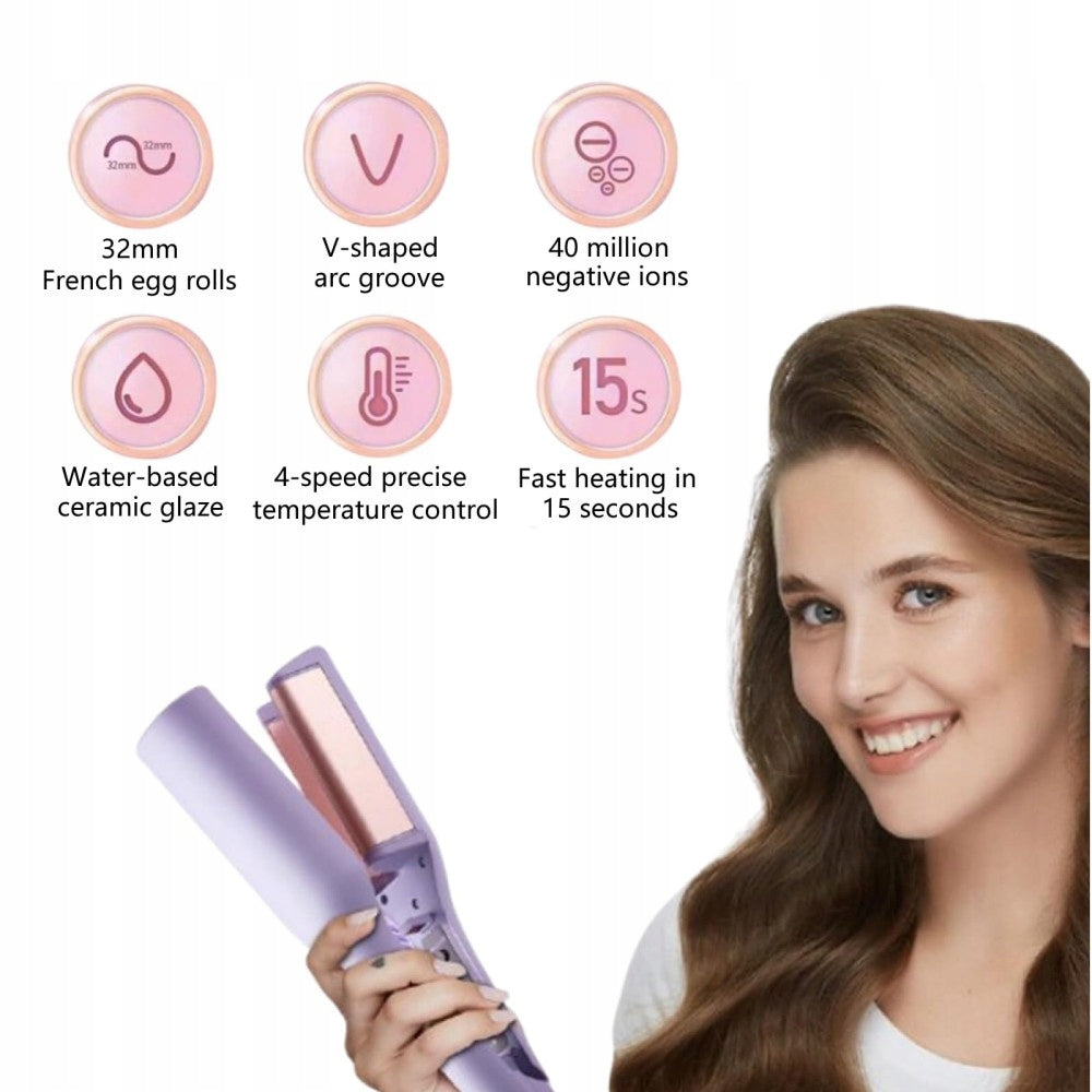 Large Wave Curler Professional Roll Portable Hair Inverter 160-220C Packaging status original