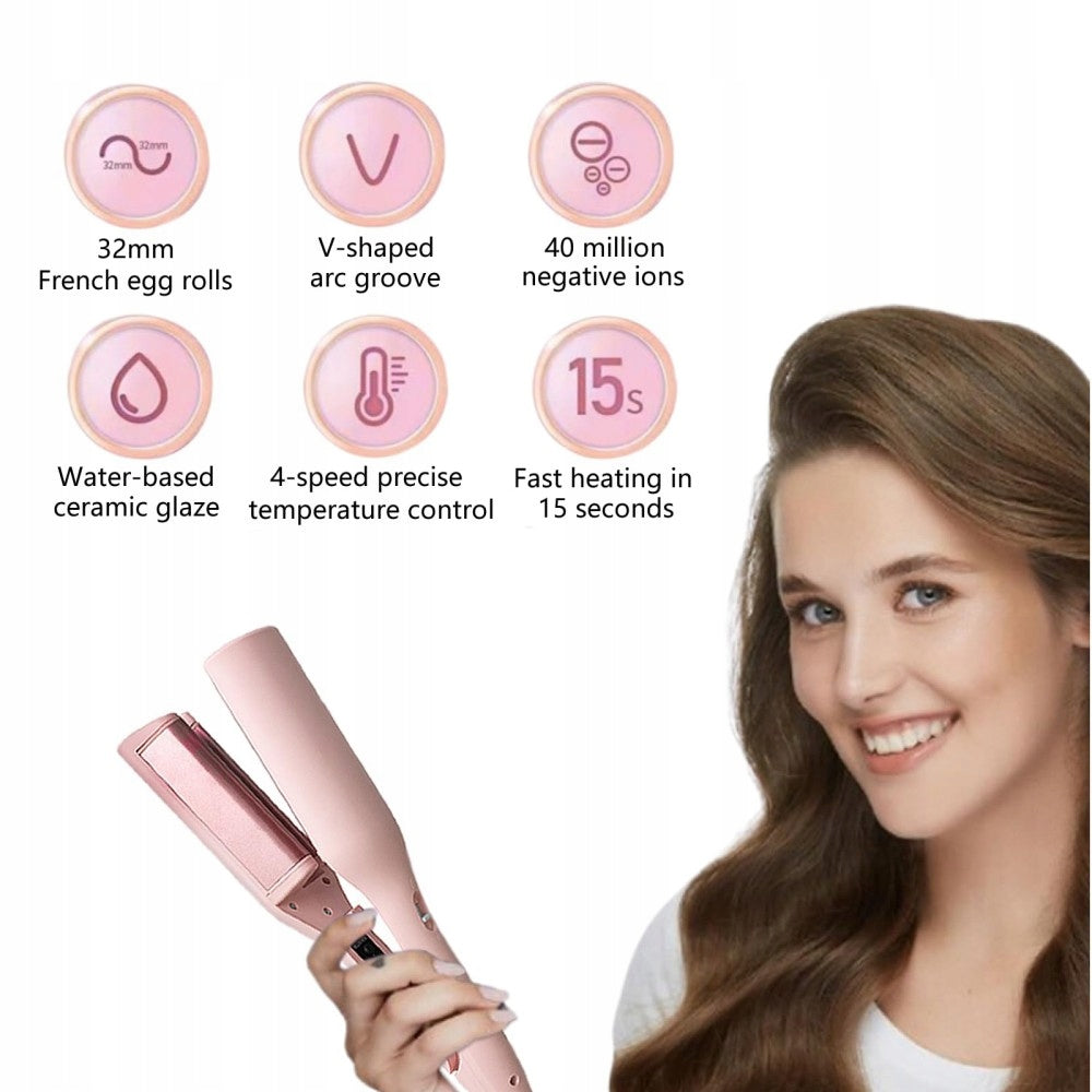 Large Wave Curler Professional Roll Portable Hair Inverter 160-220C Packaging status original