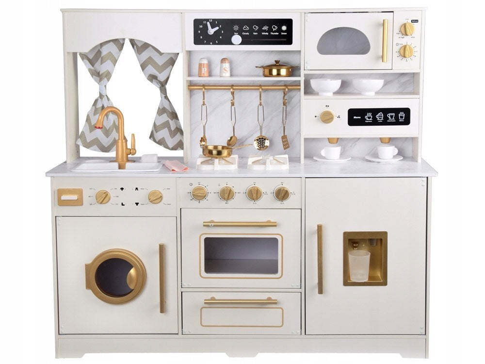 Large Wooden Kitchen Glamour Style Gold Additions Light + Sound ZA5270 Brand Jokomisiada