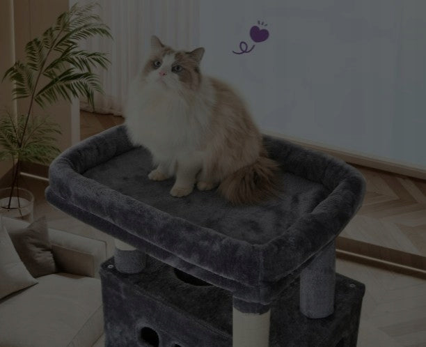 Large cat scratcher 170 cm stable high dark grey Kind tall scratching post