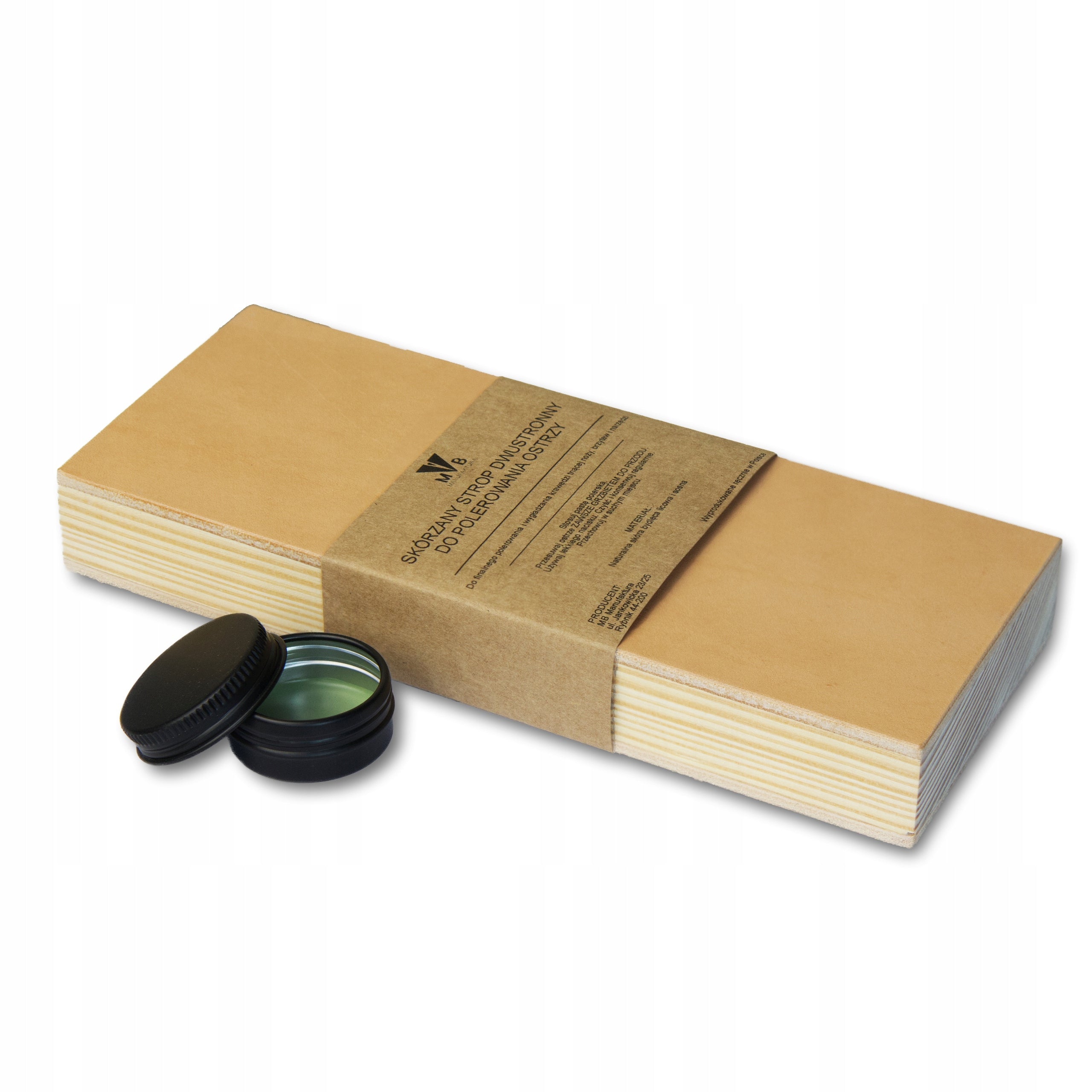 Large double-sided leather ceiling with diamond paste for polishing blades