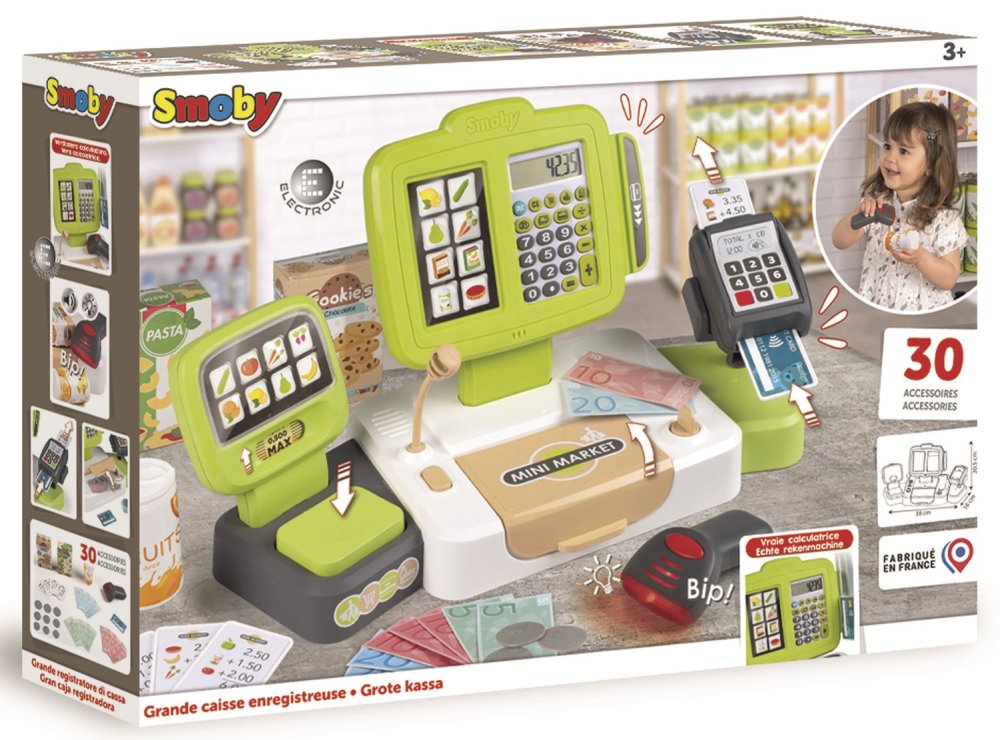 Large electronic cash register with Smoby scanner Manufacturer code 350114