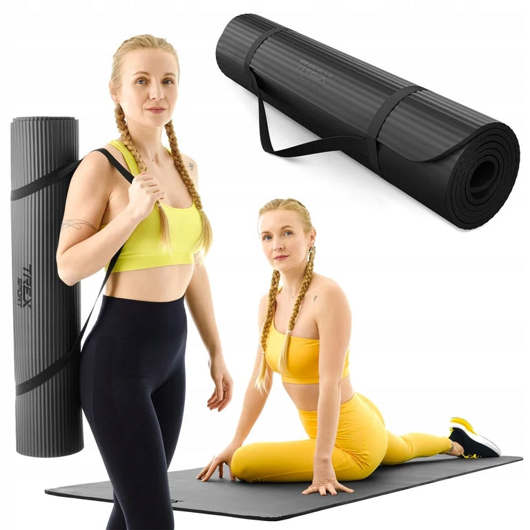 Large mat for yoga Pilates fitness mat nbr 190x80cm Trex Sport