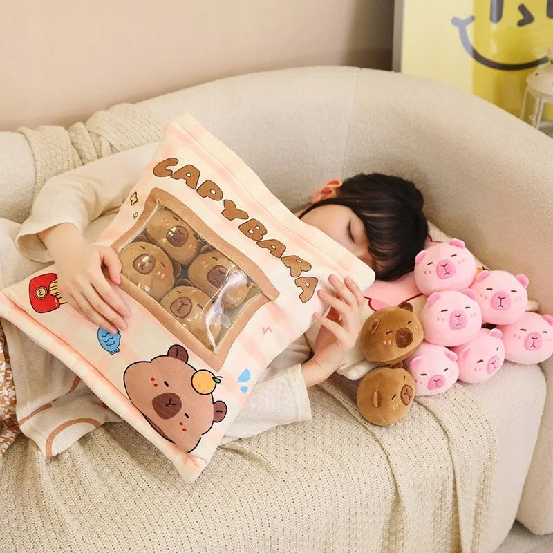 Large pillow plush toy capybara small plush toys squishies capybaras in pillow Manufacturer code MASKOTKA PODUSZKA KAPIBARA