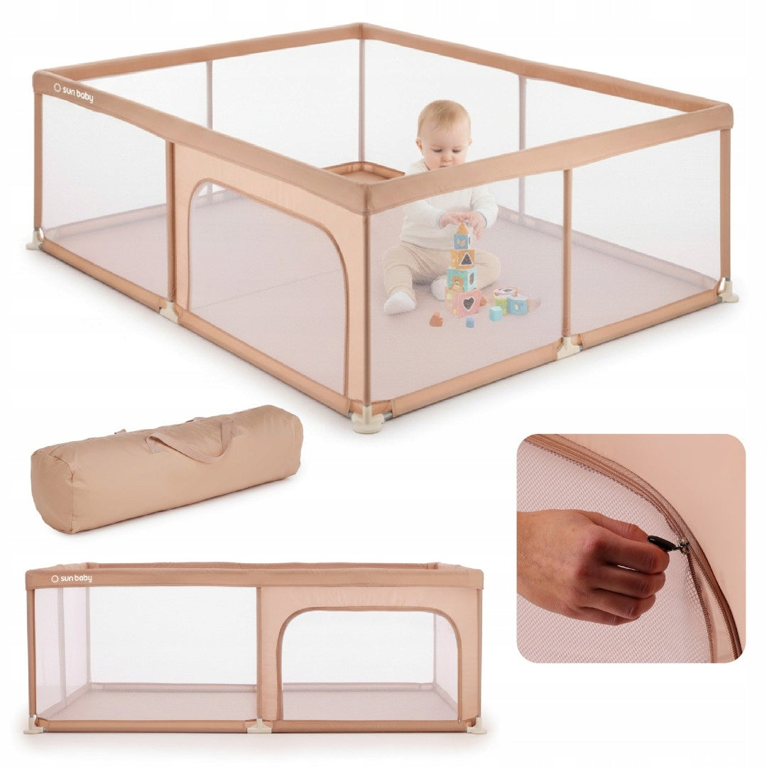 Large playpen cot Square toys with floor Dry pool 150x200 roses Manufacturer code B02.008.0.2