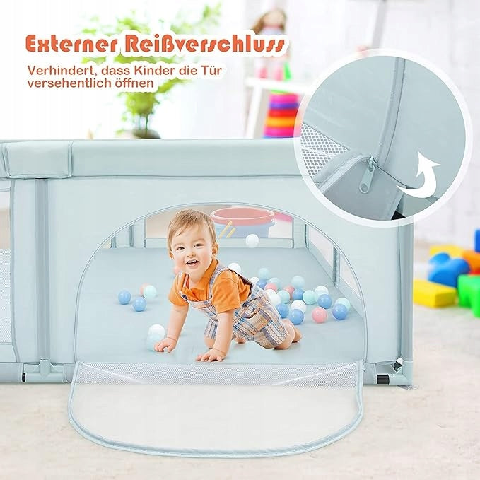 Large playpen for baby and infants with 50 blue balls Brand Costway