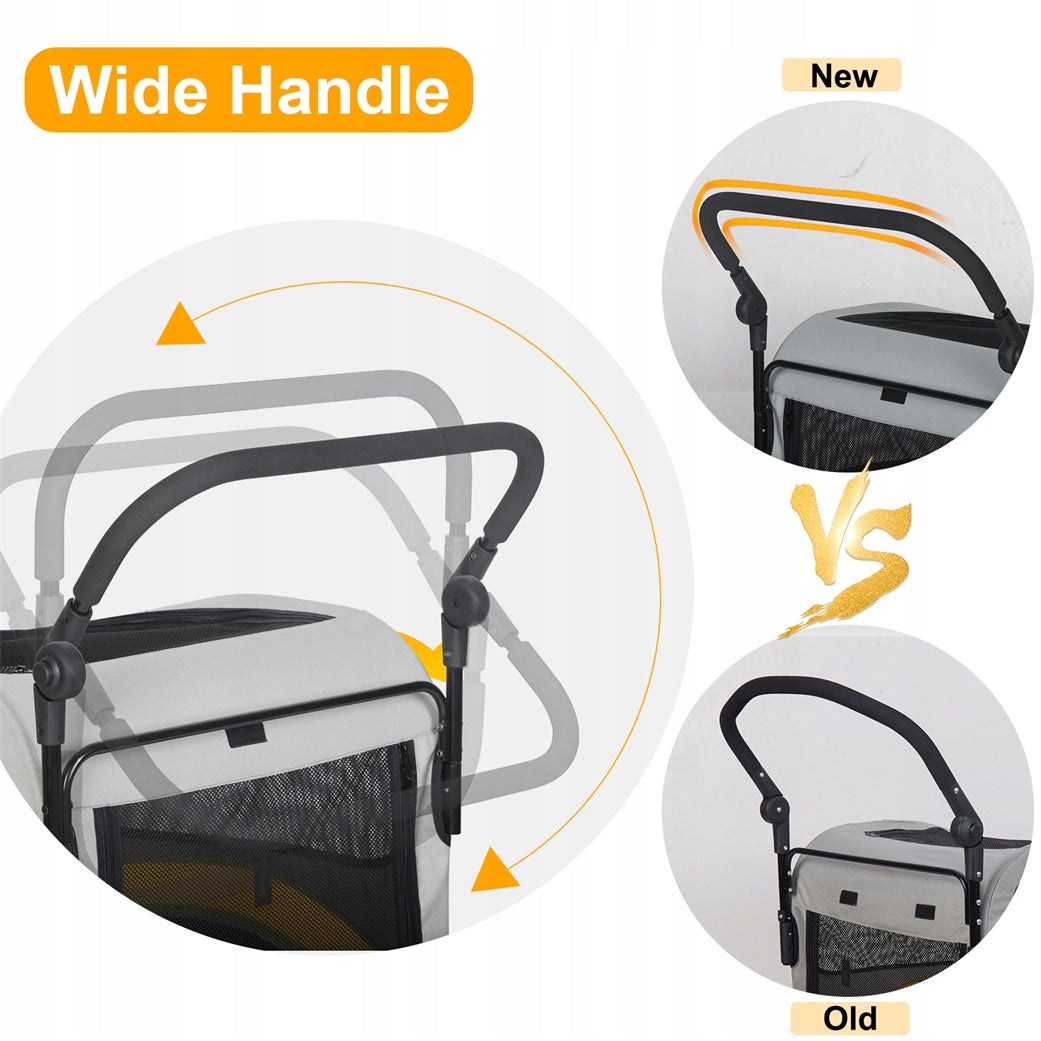 Large stroller cat dog transporter for 2 dogs up to 42 kg 4 wheels Manufacturer code Duży wózek transporter psa kota do 42 kg