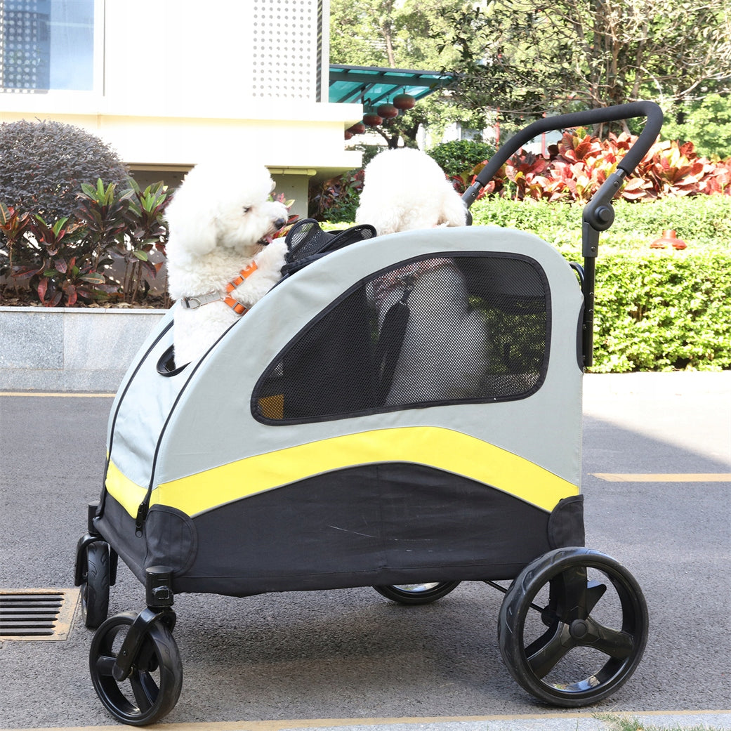 Large stroller cat dog transporter for 2 dogs up to 42 kg 4 wheels Packaging status original