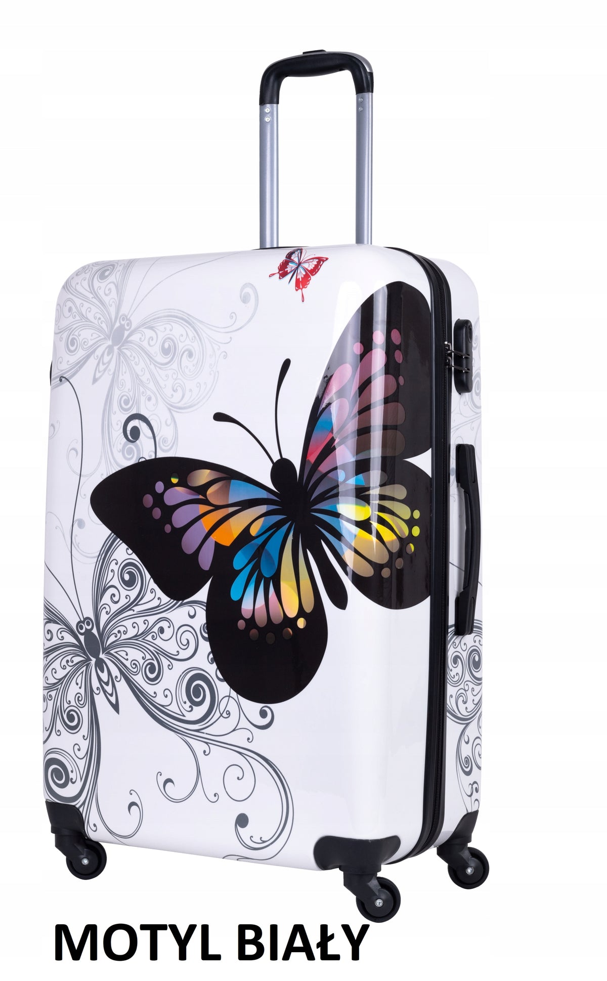 Large suitcase Bagia polycarbonate BL02 100 l hard multicolored on 4 wheels Packaging status original