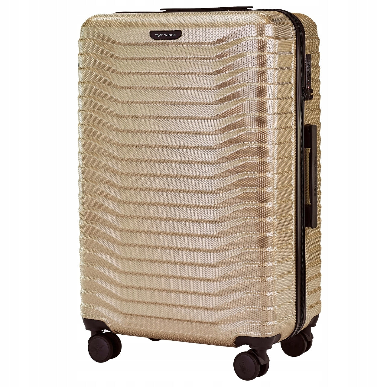 Large suitcase WINGS 28" polycarbon TSA 97L checked baggage durable wheels Brand Wings