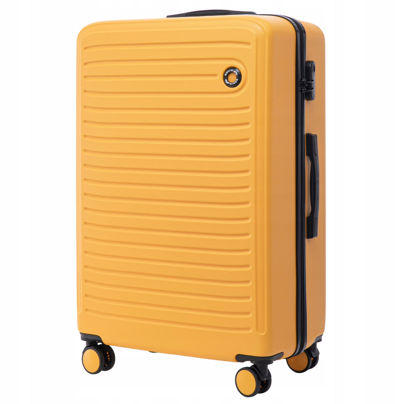 Large suitcase on 4 wheels made of ABS durable travel luggage sent WINGS Manufacturer code CT01-L-YELLOW