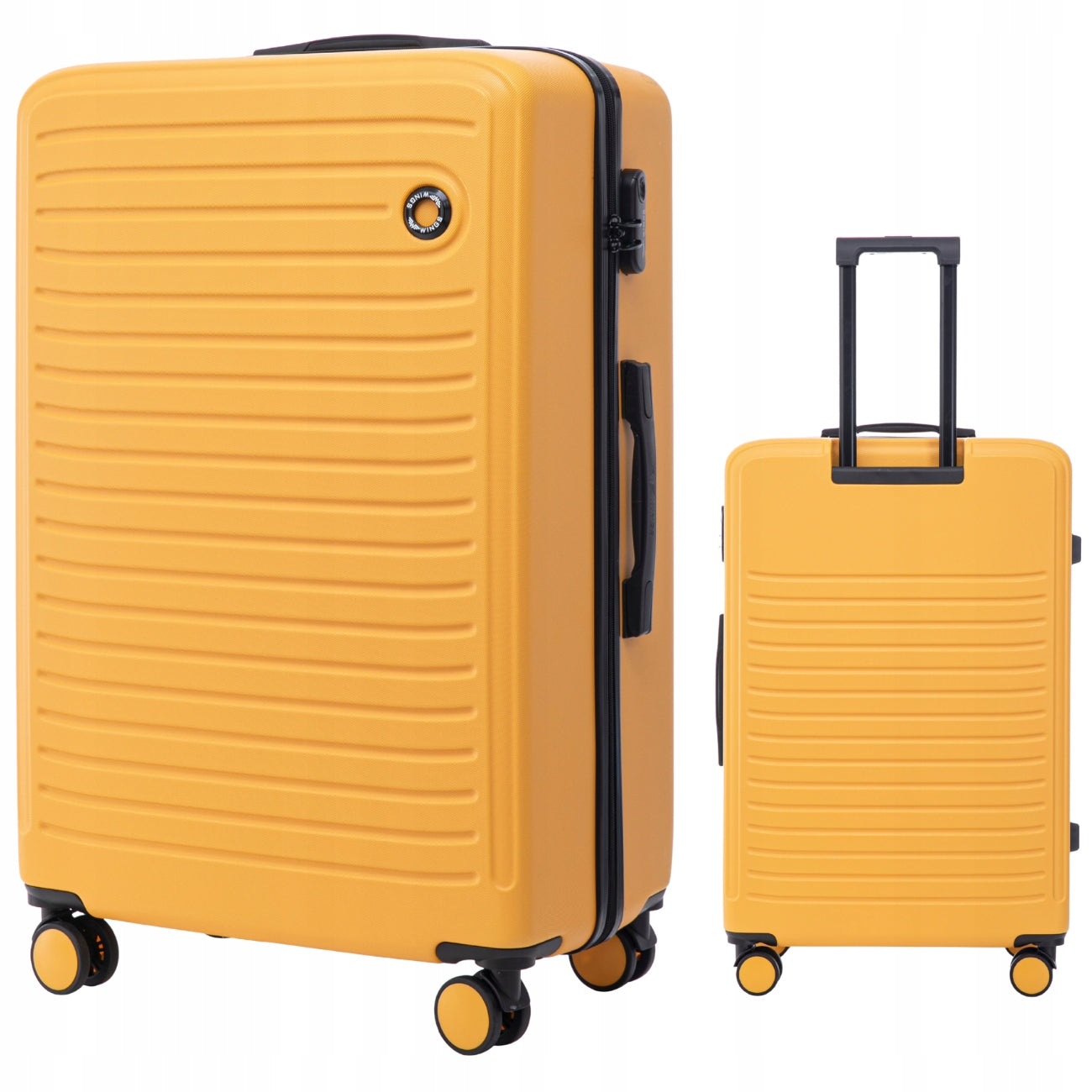 Large suitcase on 4 wheels made of ABS durable travel luggage sent WINGS