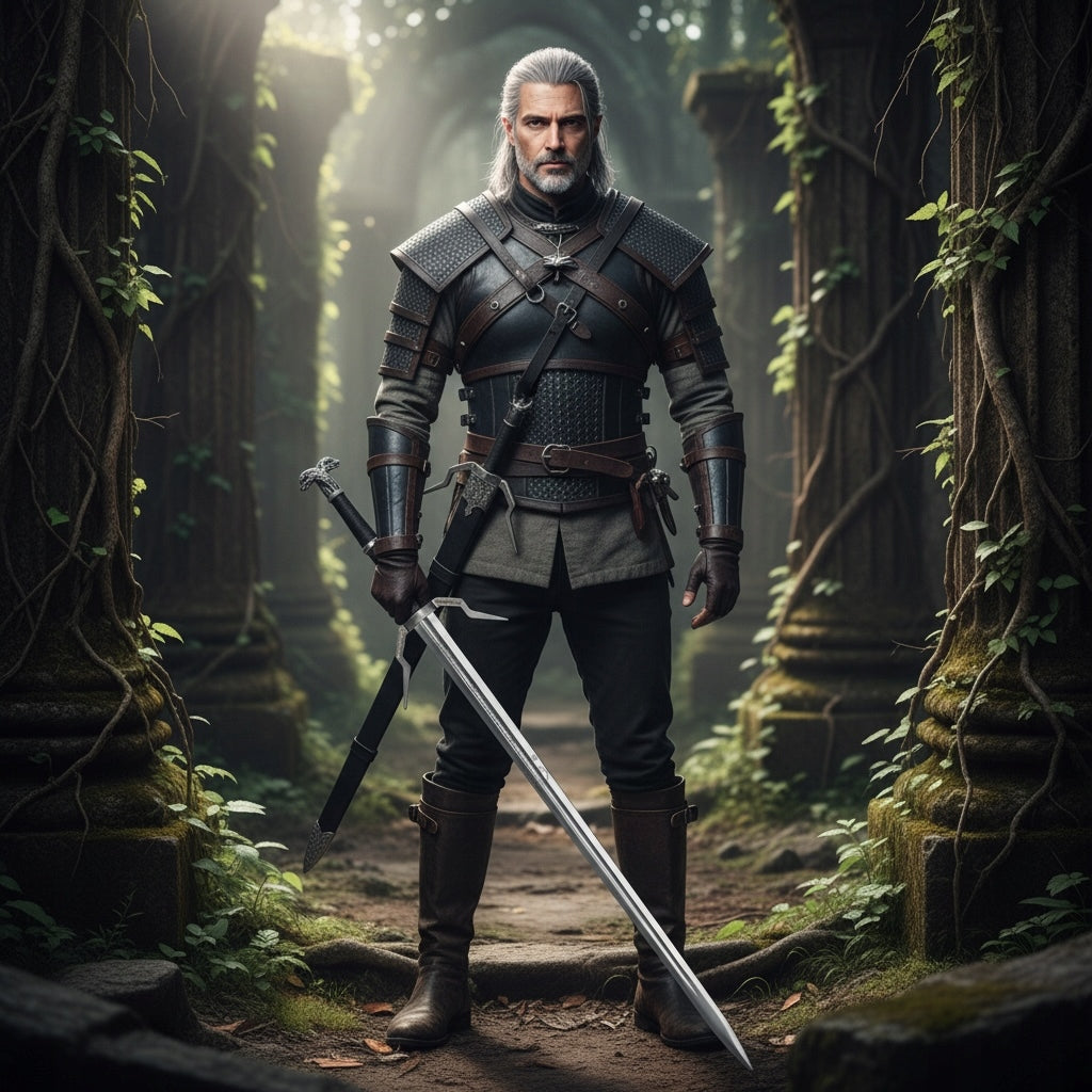 Large sword Geraltaa with   and belt 126 cm the Wittcherr decorative 9322 Manufacturer code 9322 the witcher