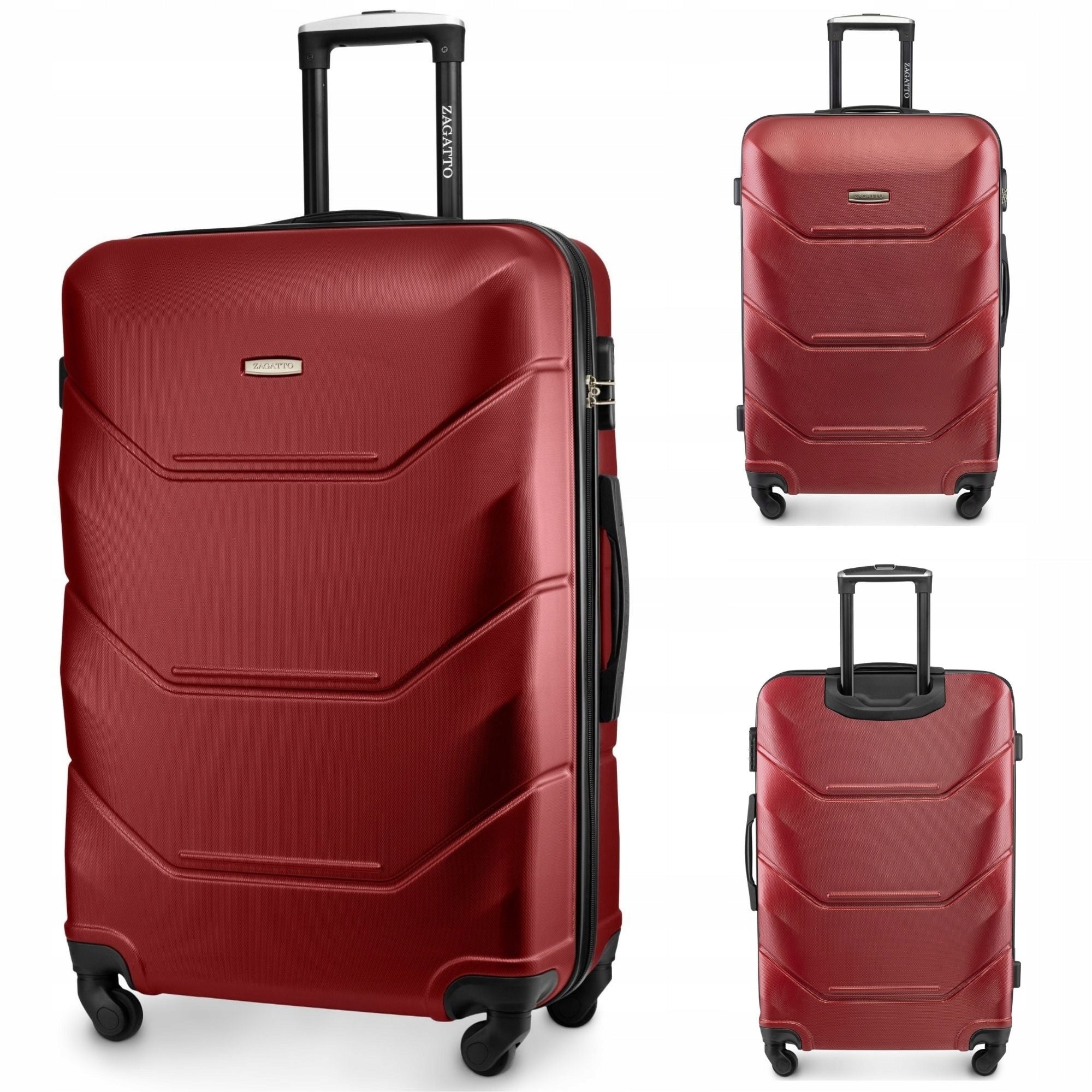 Large travel suitcase with wheels RYANAIR WIZZAIR 90L XXL 7 COLORS ZAGATTO