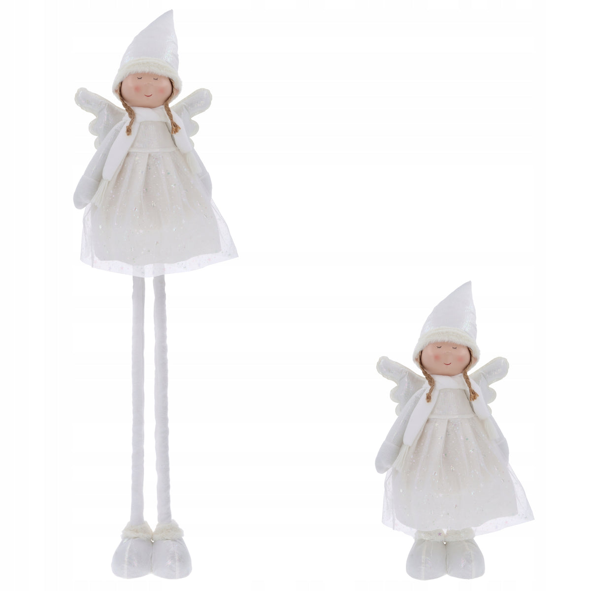 Large white angel gnome elf Christmas gift under the Christmas tree 70-130cm