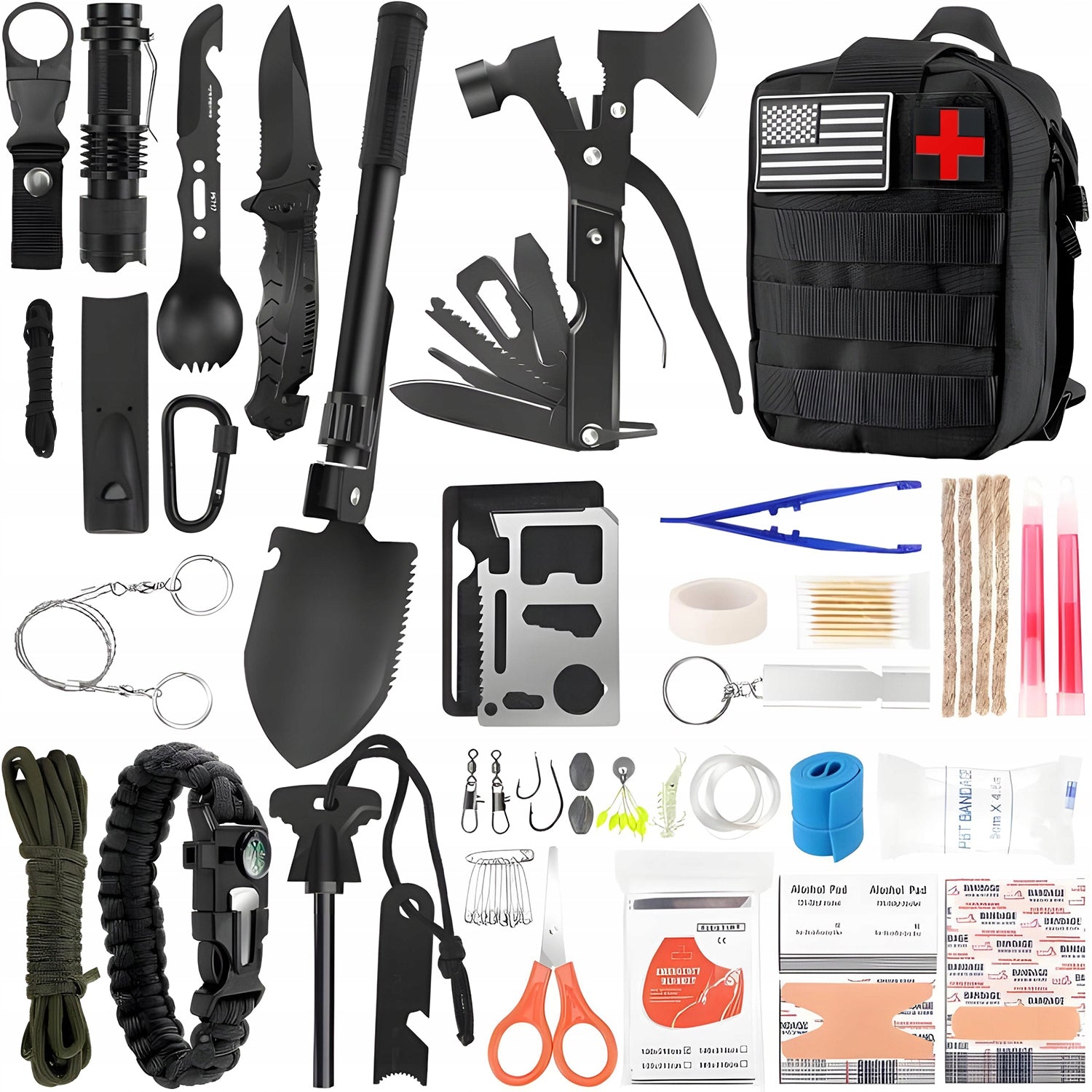Largest Military Survival Kit 92in1 Features and Survival Elements