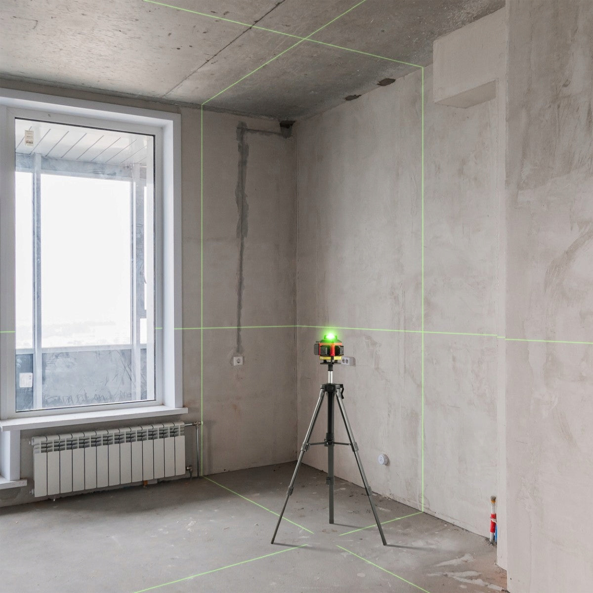 Laser Level 16 Lines 4D Cross Laser 360 Green Tripod Set Number of laser beams 16