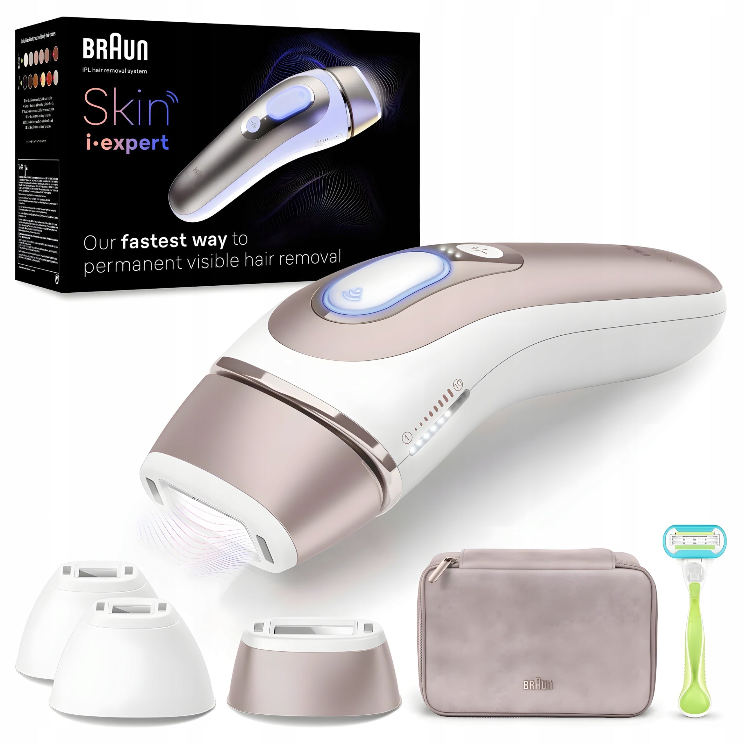 Laser epilator IPL Braun Skin and expert PL7257 400000 flashes 3 heads