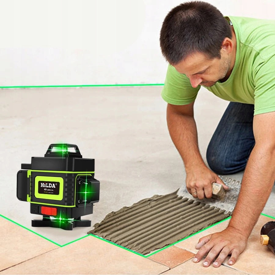 Laser level 16 lines 360° HILDA Cross laser 2x battery+case Brand Linbox