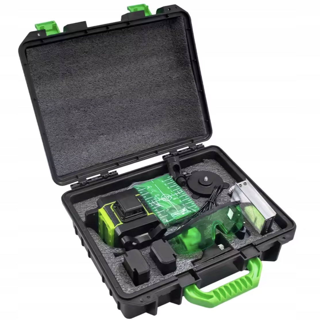 Laser level 16 lines 360° HILDA Cross laser 2x battery+case Power supply rechargeable battery