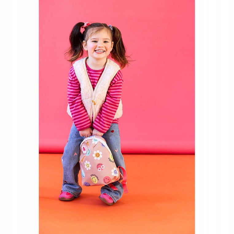 Lassig Backpack for Kindergarten for Children's Tours Mini SmileyWorld Pink Packaging status original