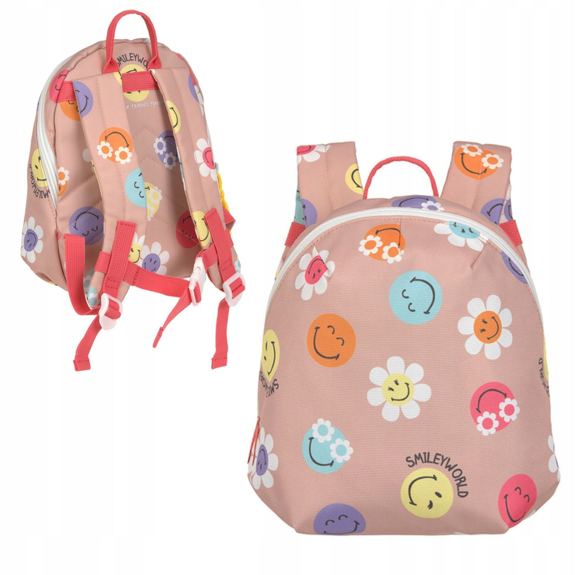 Lassig Backpack for Kindergarten for Children's Tours Mini SmileyWorld Pink
