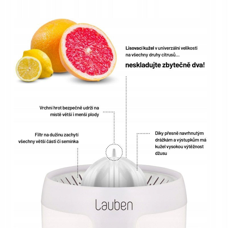 Lauben Electric Citrus Juicer 110WT - odšťavňovač citrusů Power rating 160 W