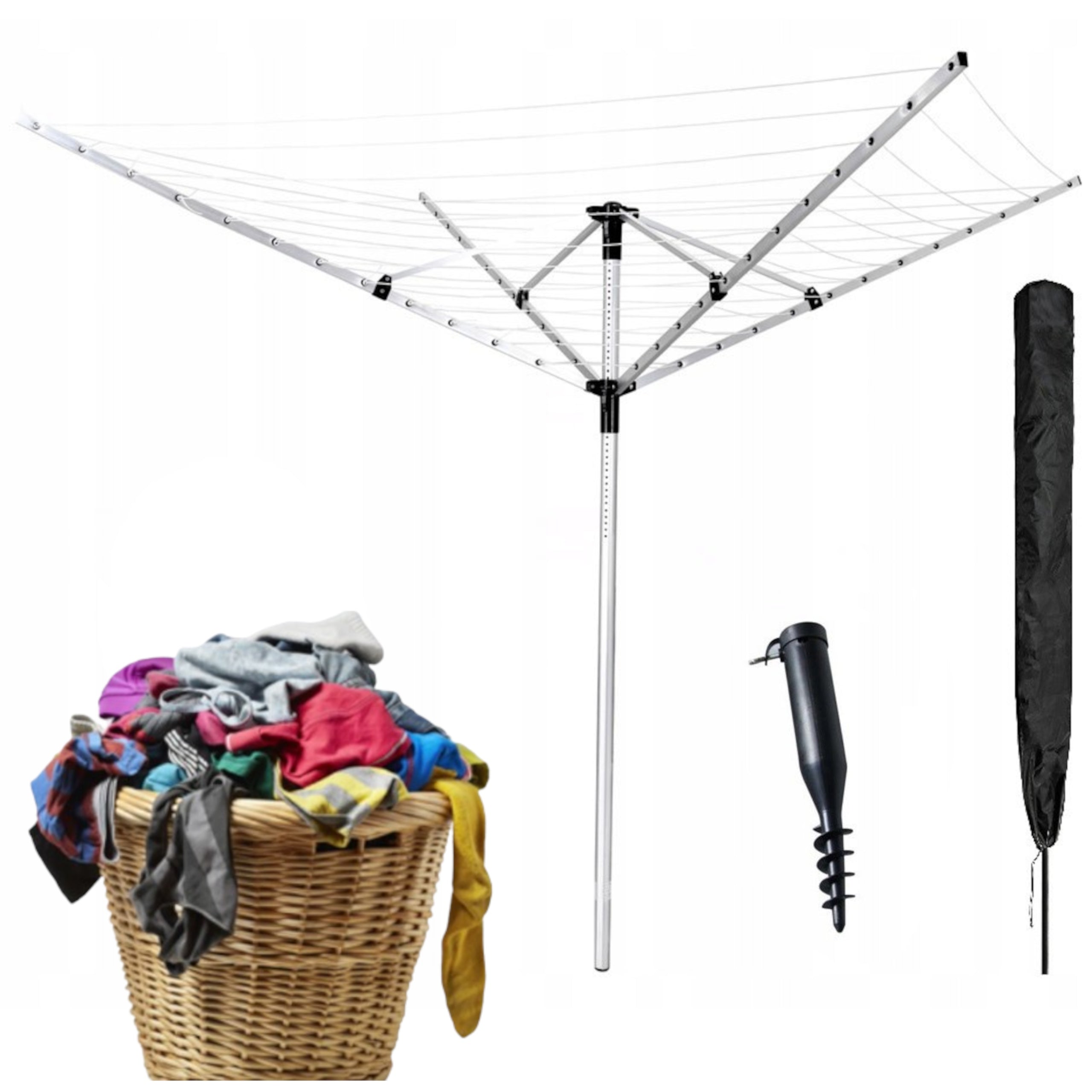 Laundry Garden Dryer 4 Arms + Outdoor Rotating Cover Brand no brand