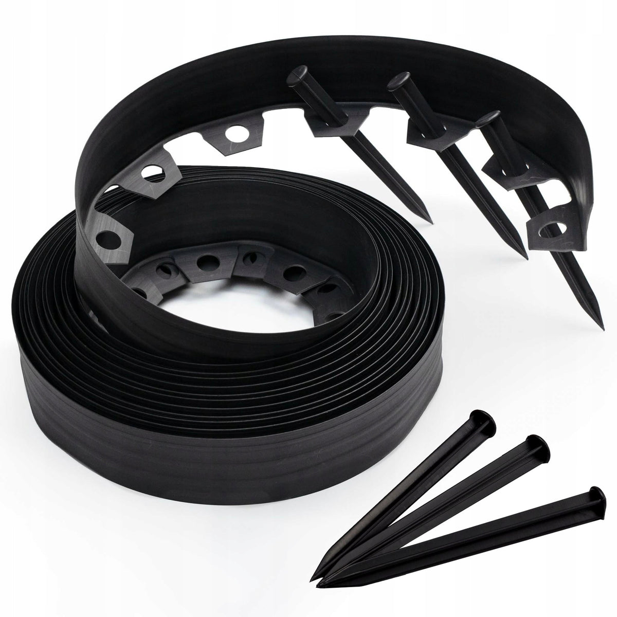 Lawn GARDEN EDGING 40m Black H 6cm Plastic + Anchors