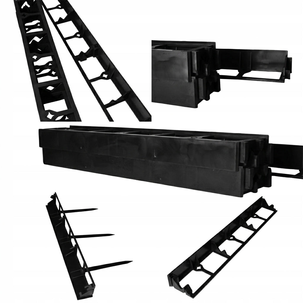 Lawn Garden Edging 10m 45mm Palisade Eco Border Black + 40 Anchors Packaging status original