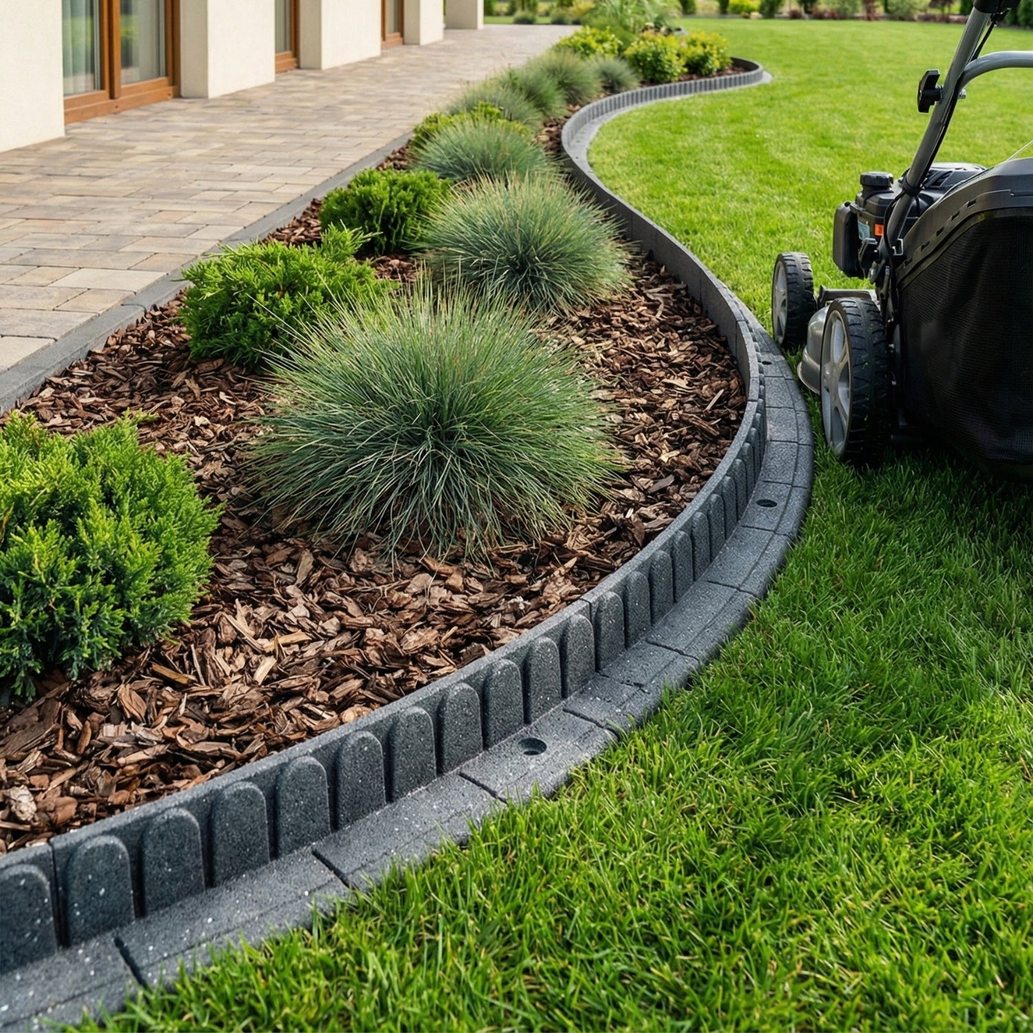 Lawn Garden Edging 4,8m Palisade Frost Resistant Strong Easy Mowing Manufacturer Multy Home