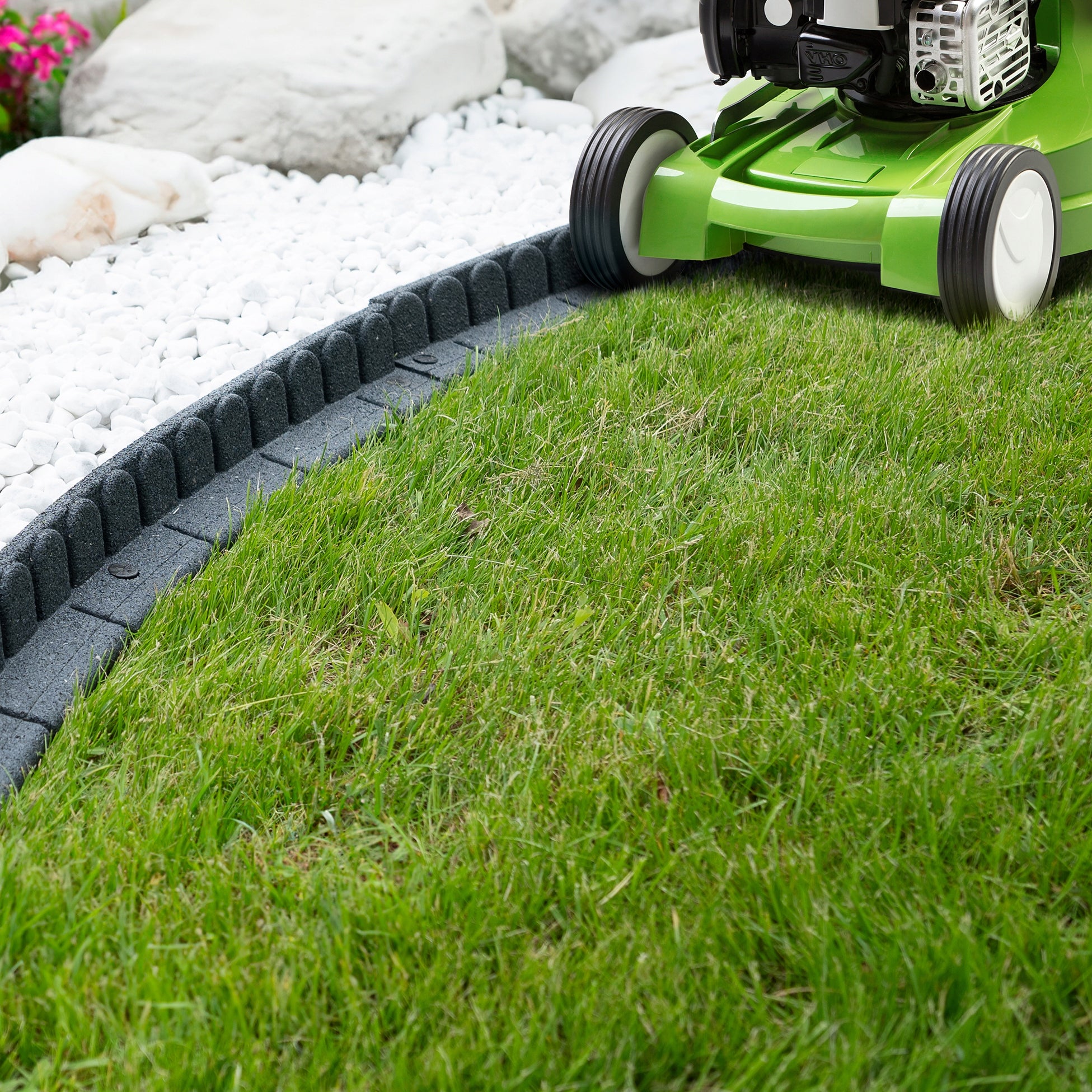 Lawn Garden Edging 4,8m Palisade Frost Resistant Strong Easy Mowing Material plastic