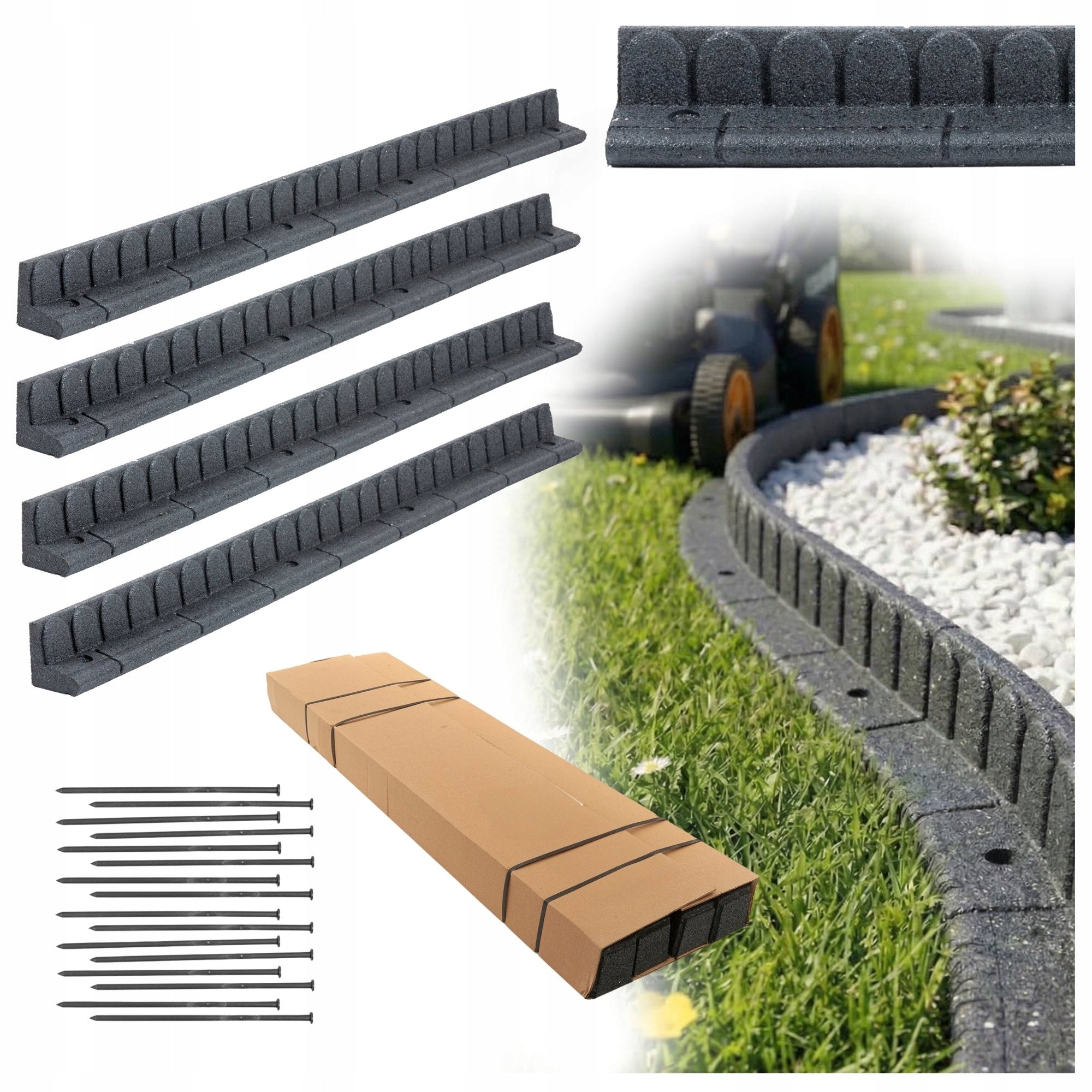 Lawn Garden Edging 4,8m Palisade Frost Resistant Strong Easy Mowing