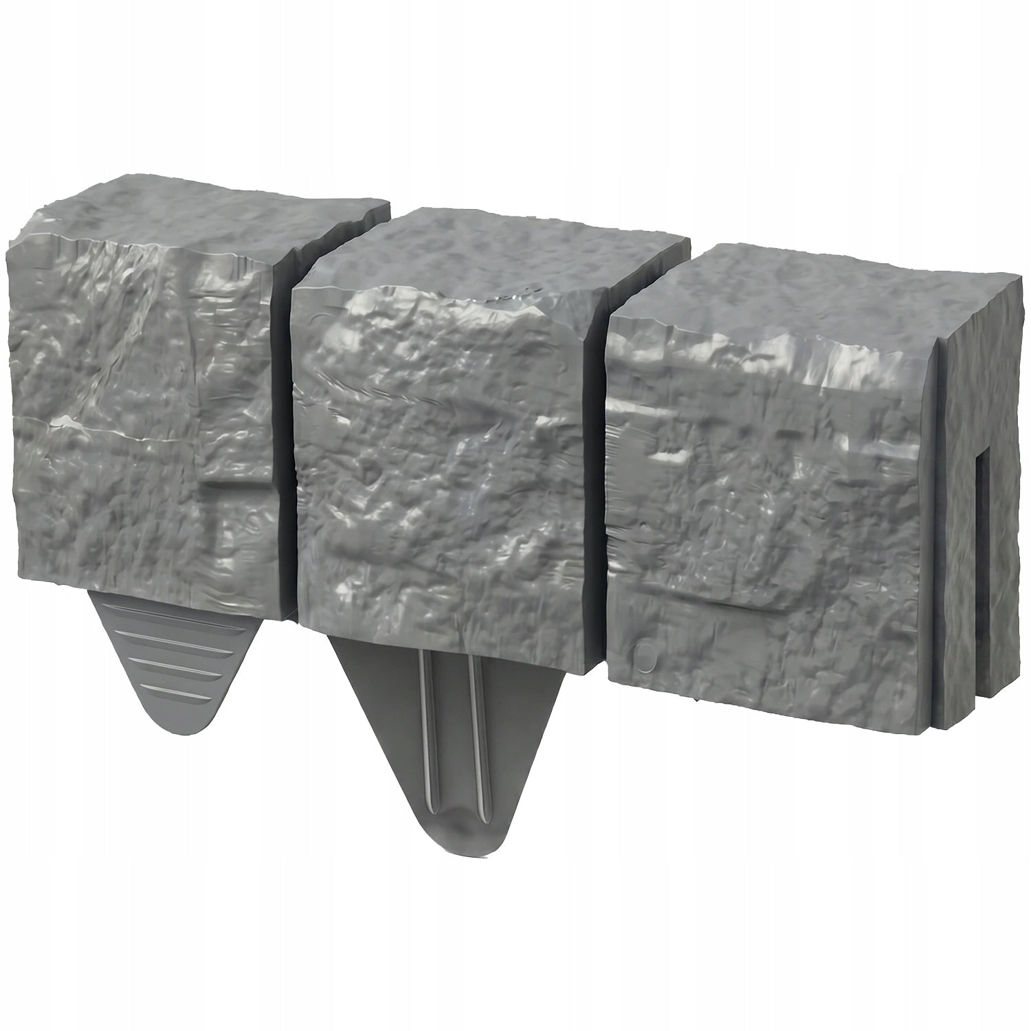 Lawn Garden Edging Grey Palisade Plastic Granite Cube 2,1m Manufacturer GardenPlus+
