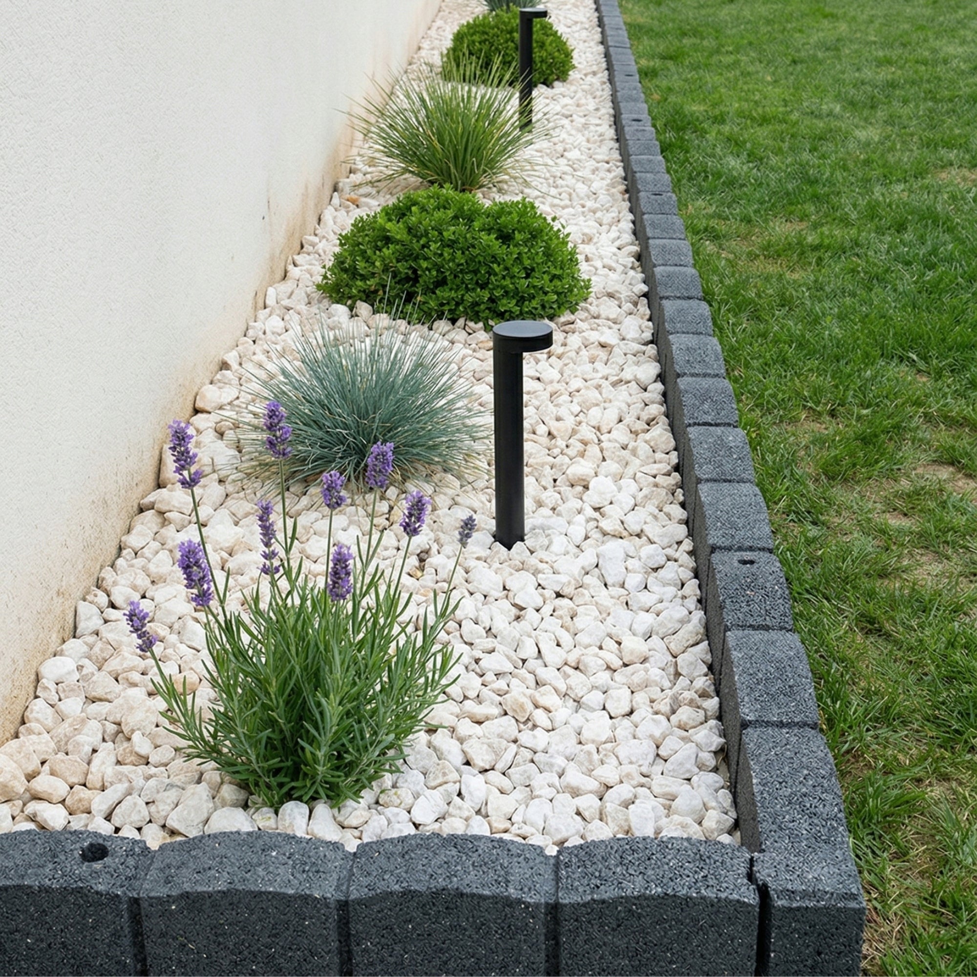 Lawn edging Garden Palisade Full Curb Border Massive 120cm Length 120 cm