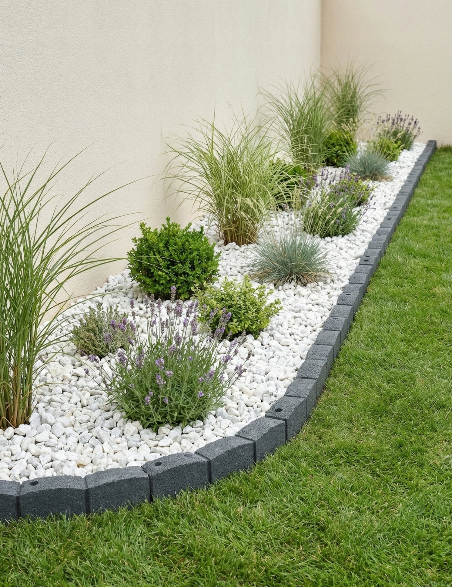Lawn edging Garden Palisade Full Curb Border Massive 120cm Product height 8 cm