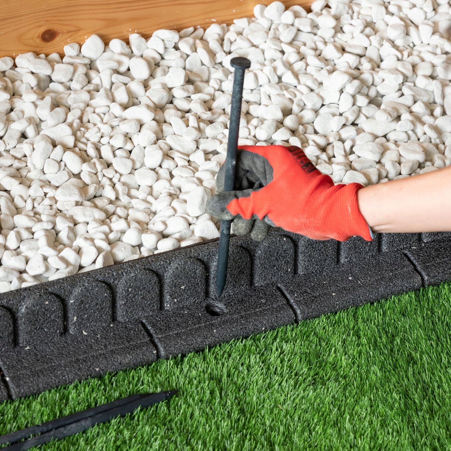 Lawn edging for easy gray mowing Length 120 cm