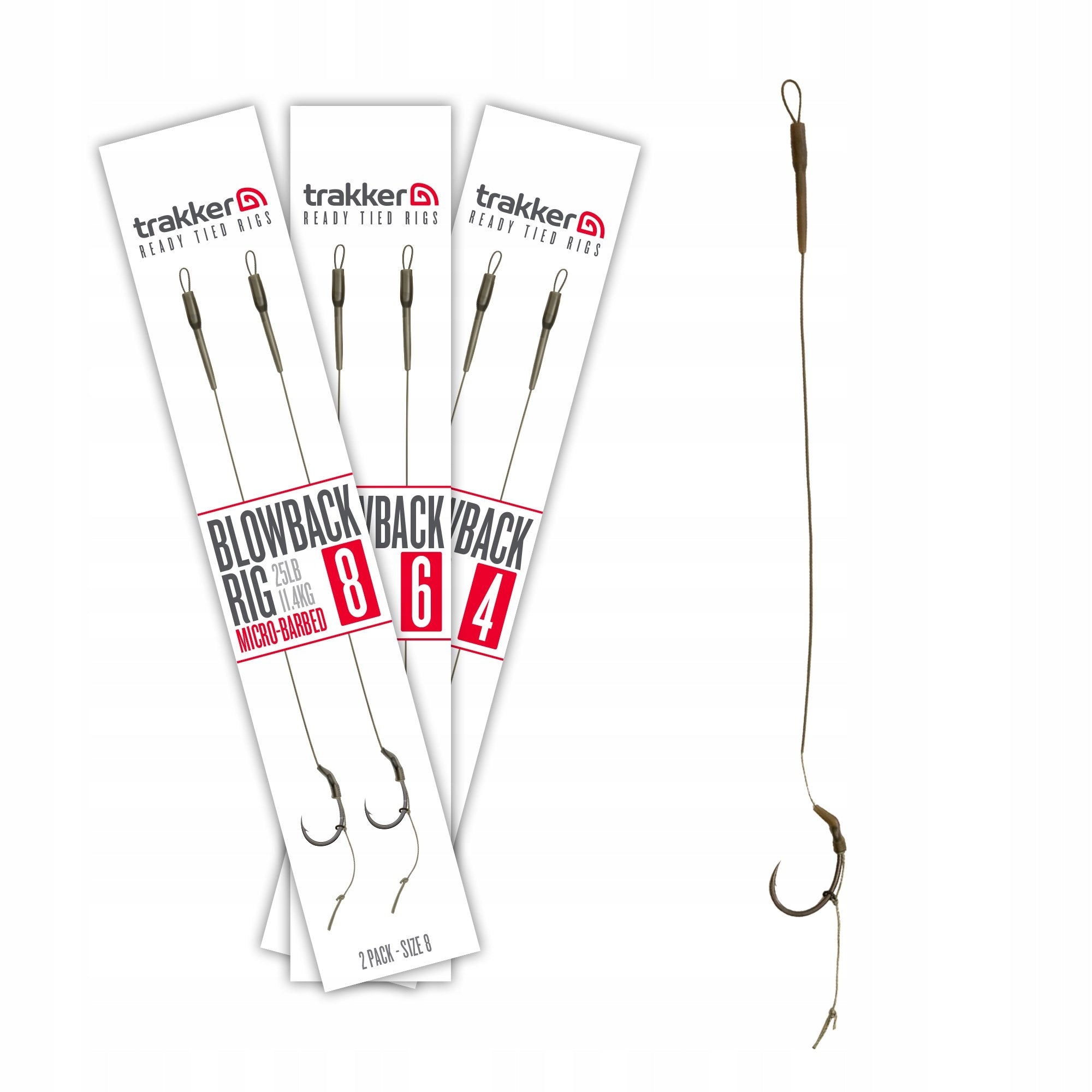 Leader Trakker Blowback Rig Size 4 Barbed- ready carp rigs Manufacturer code 228735