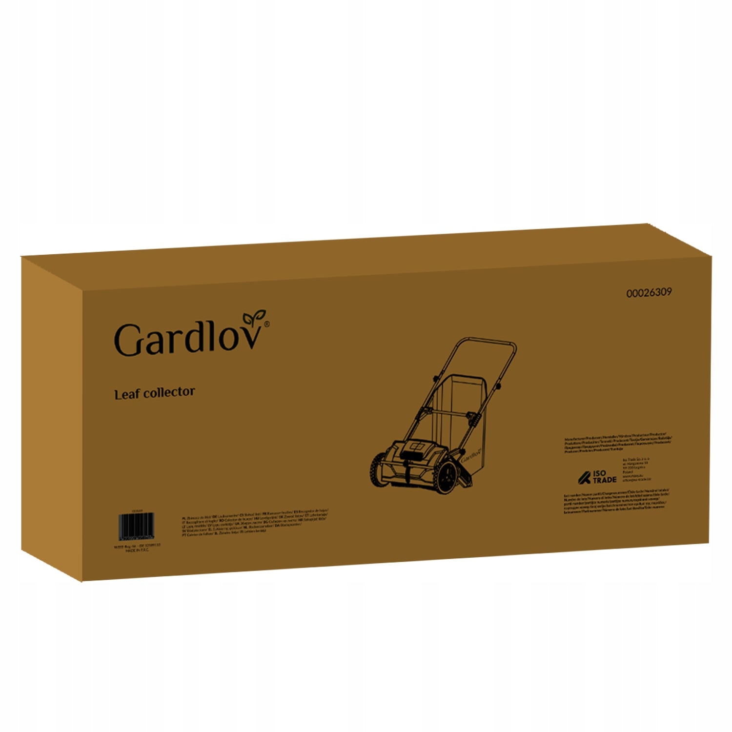 Leaf collector Gardlov manual 100 l brush adjustment 0-40 mm Brand Gardlov