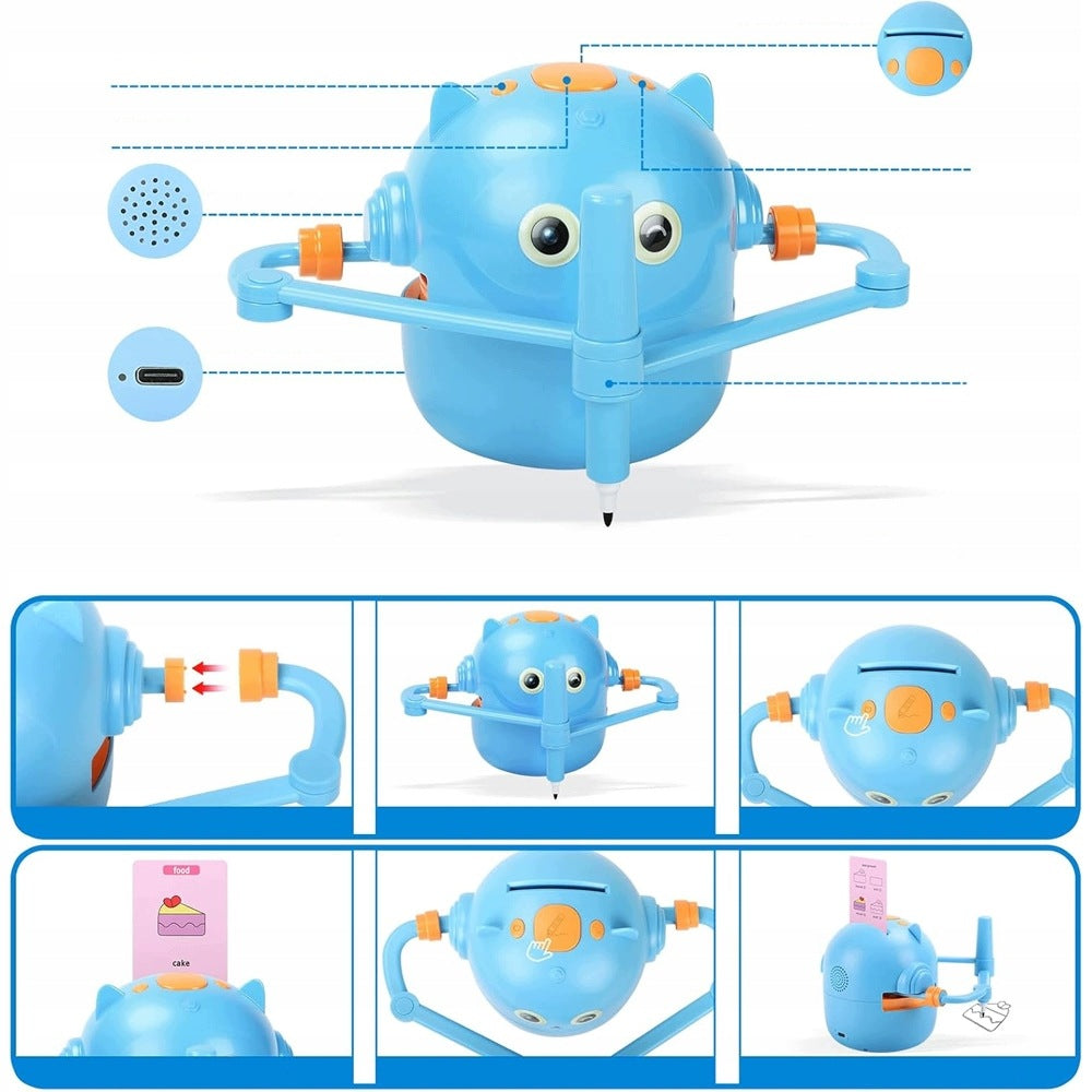 Learning Partner Robot Drawing Montessori With 100 Theme Cards Brand no brand