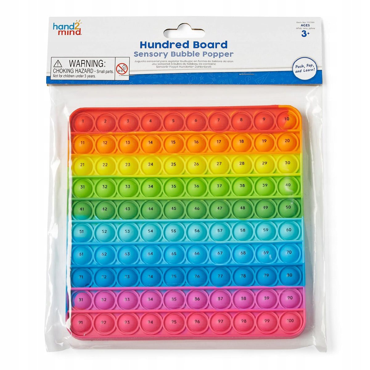 Learning Resources Mat Pop It Numbers 1-100 Sensory Mathematics 20cm
