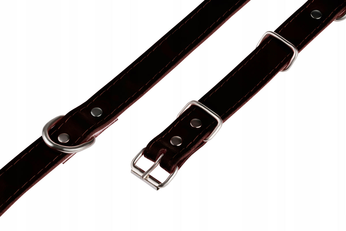 Leather collar for dog |CHABA| Brown Manufacturer code 22/60
