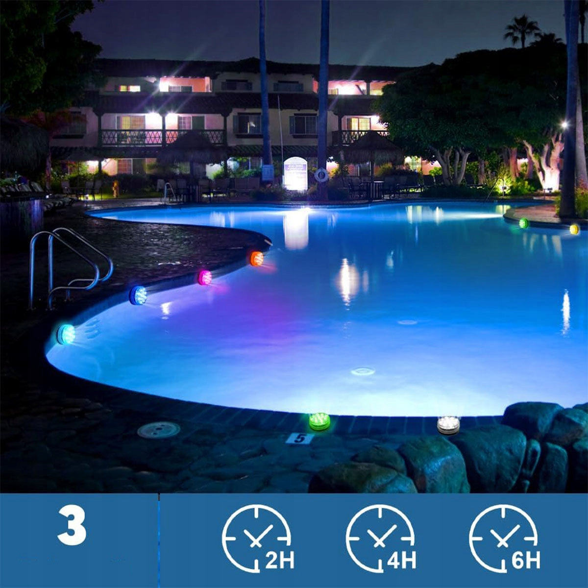 Led Light for Swimming Pool Jacuzzi Spa 13 Led + Remote Control Waterproof LED Lamp 4PCS EAN (GTIN) 4069443188566