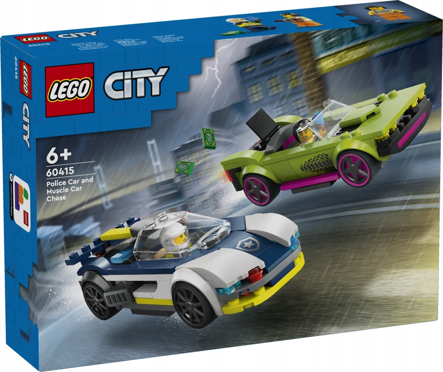 Lego CITY 60415 Chasing a police car after a muscle car Brand LEGO