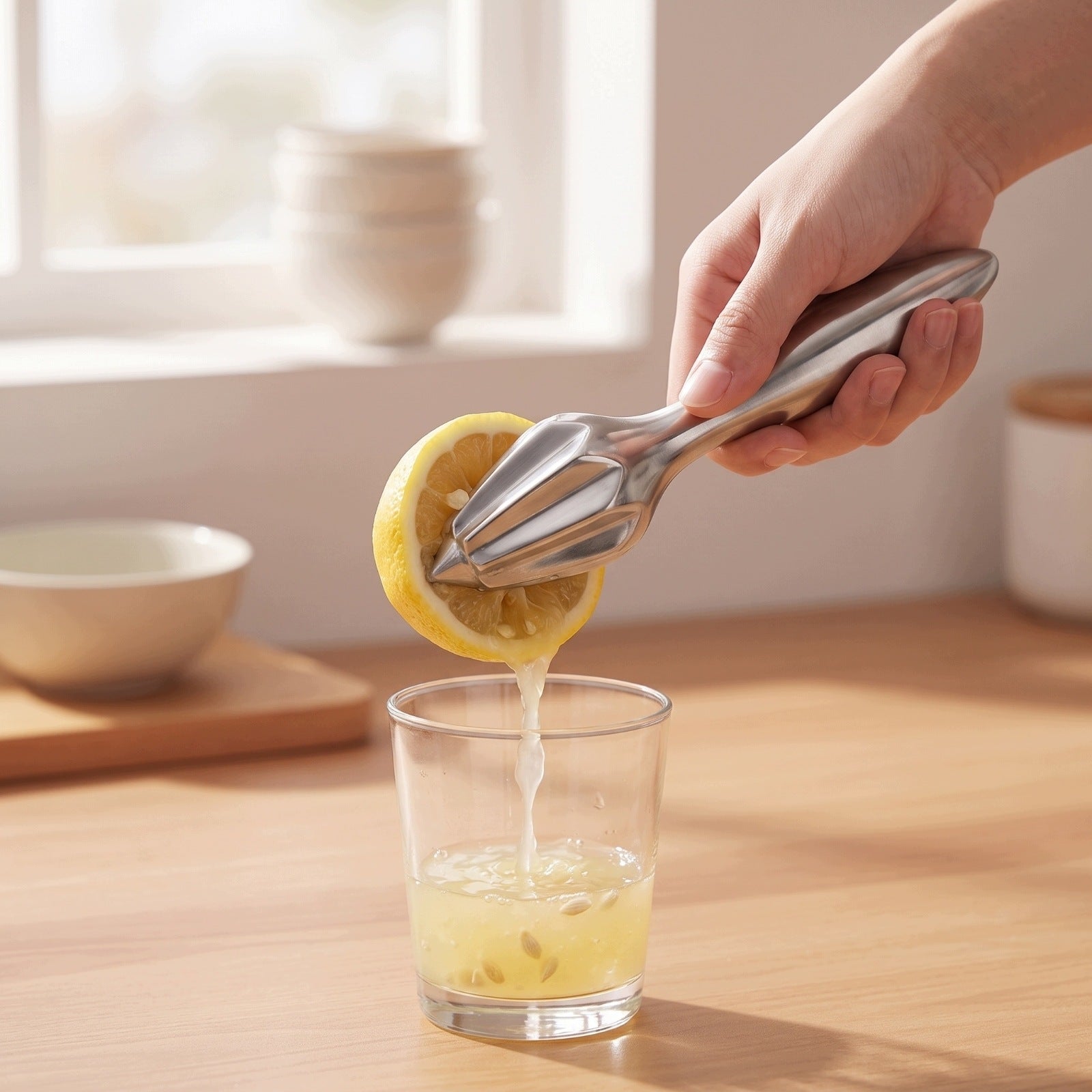Lemon Cone Juicer Food-Grade Stainless Steel Lemon Reamer Rust-Proof Packaging status original